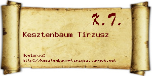 Kesztenbaum Tirzusz névjegykártya